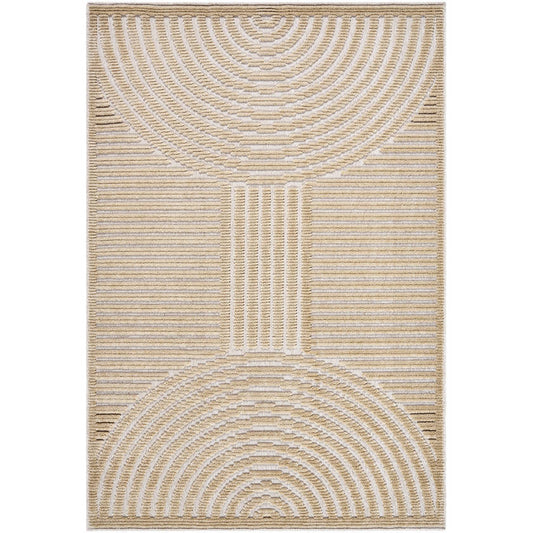 Carter Lake Modern Light Brown Washable Area Rug