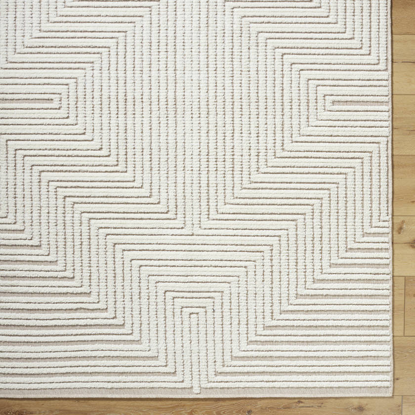 Carissa Modern Cream Washable Area Rug