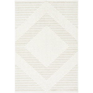 Carissa Modern White Washable Area Rug