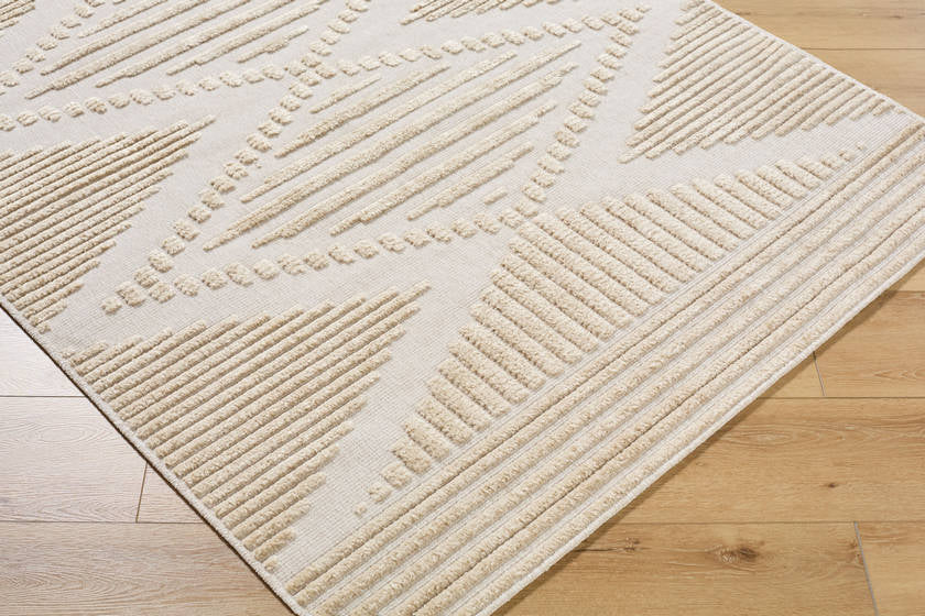 Rosamond Global Light Brown Washable Area Rug