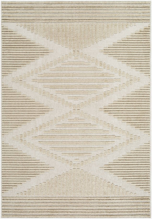 Rosamond Global Light Brown Washable Area Rug