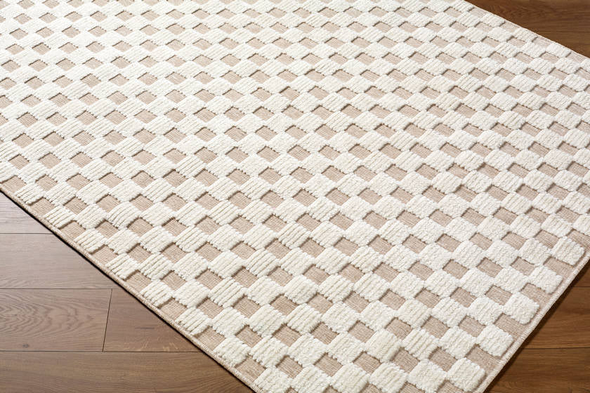 Jozette Modern Cream Washable Area Rug
