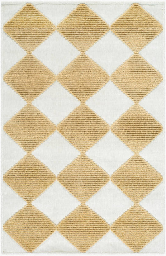 Luanne Modern Mustard Washable Area Rug