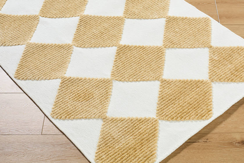Luanne Modern Mustard Washable Area Rug
