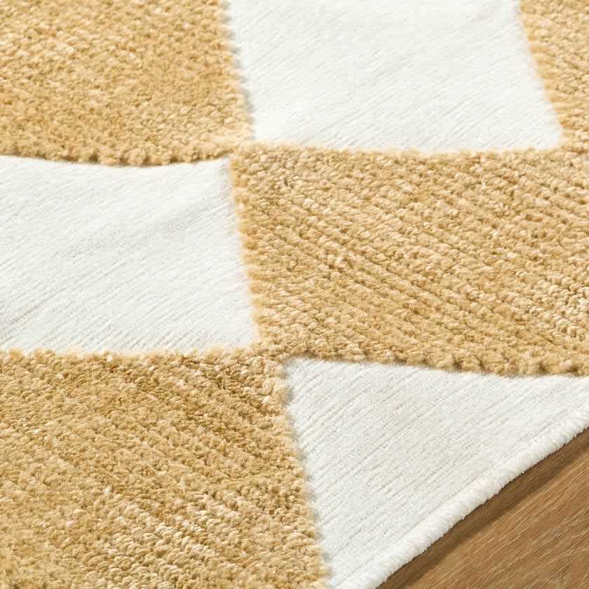 Luanne Modern Mustard Washable Area Rug