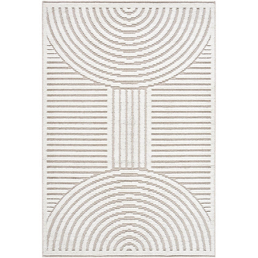 Carter Lake Modern Beige Washable Area Rug