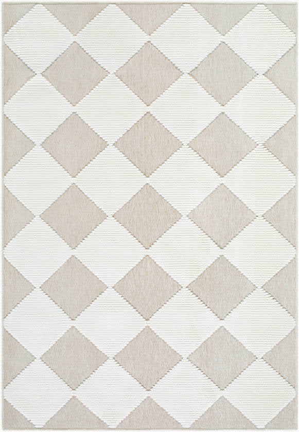 Luanne Modern Cream Washable Area Rug