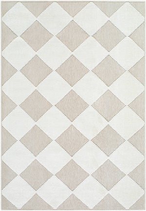 Luanne Modern Cream Washable Area Rug