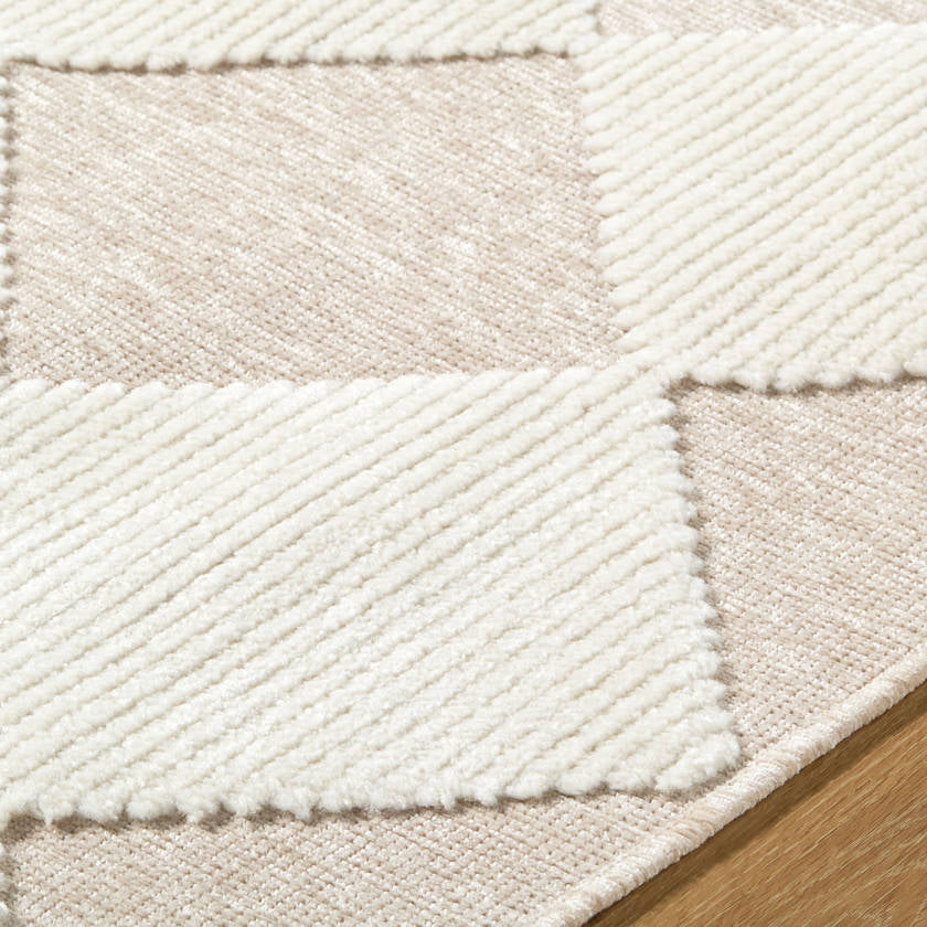 Luanne Modern Cream Washable Area Rug