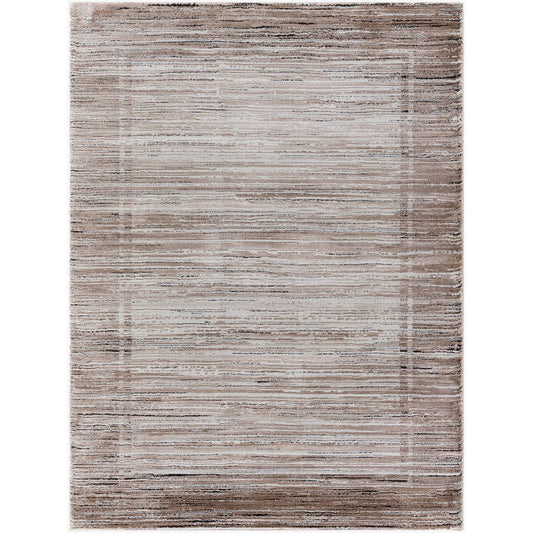 Kamini Modern Black/Tan Area Rug