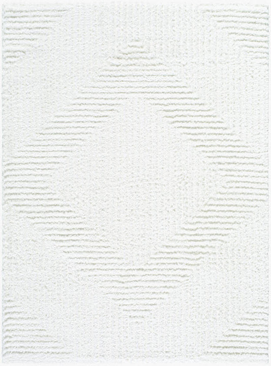 Krystyl Modern White Area Rug