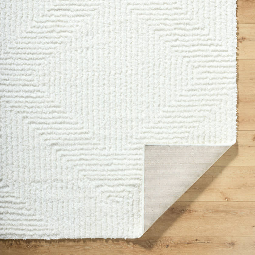 Krystyl Modern White Area Rug
