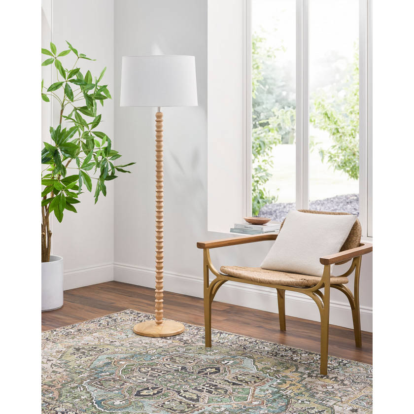 Crowley Modern Beige Floor Lamp
