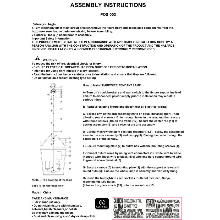 Jaquette Rustic Black Ceiling Lighting