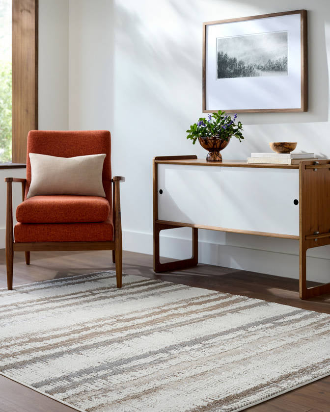 Kessa Modern Dark Brown Area Rug