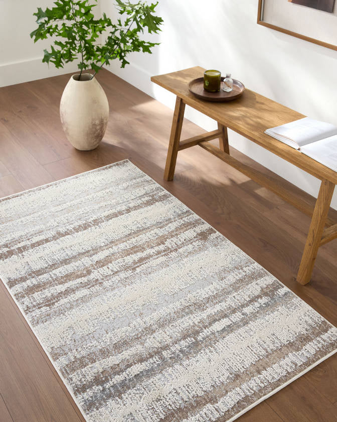 Kessa Modern Dark Brown Area Rug
