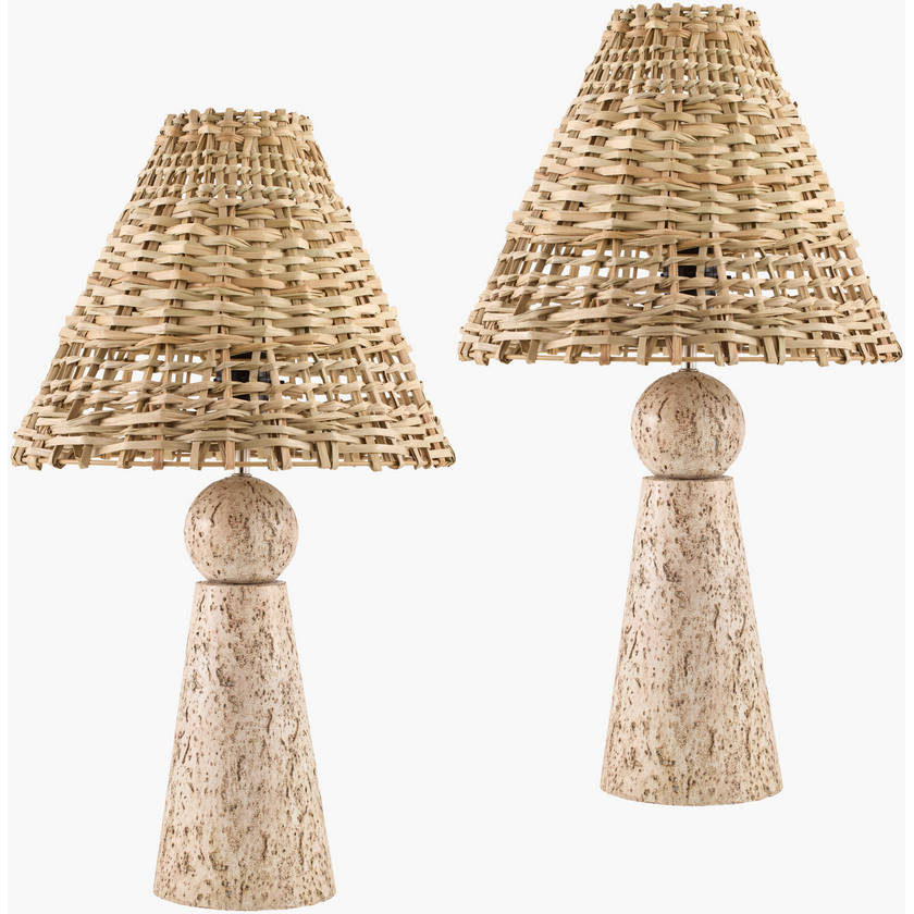 Lathisa Modern Lighrt Gray/Brown Table Lamp