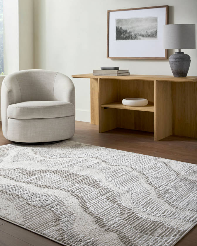 Iveliz Modern Ivory Area Rug