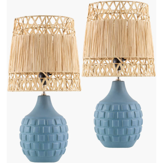 Natika Modern Gray Table Lamp