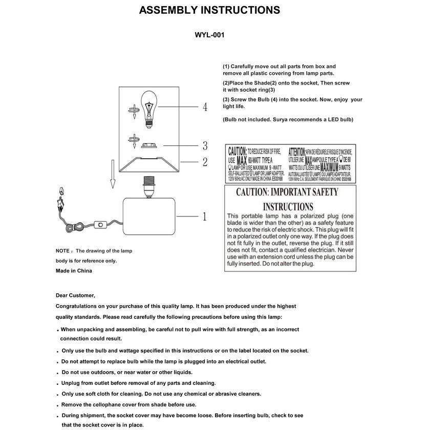 Aniceto Traditional White Table Lamp