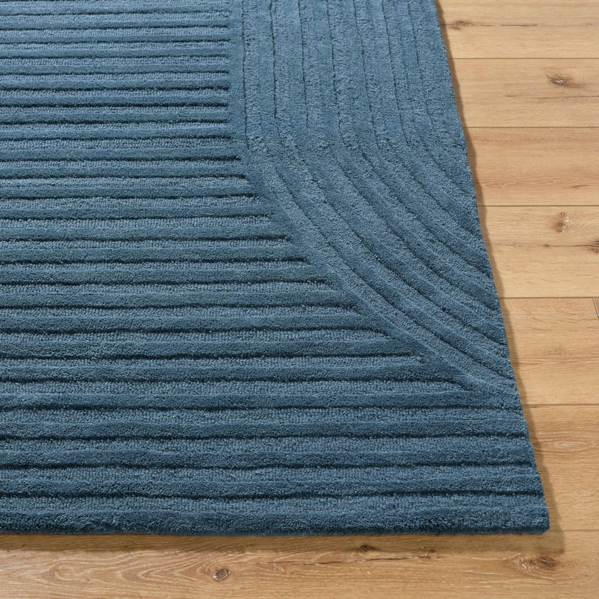 Herndon Modern Denim Blue Area Rug