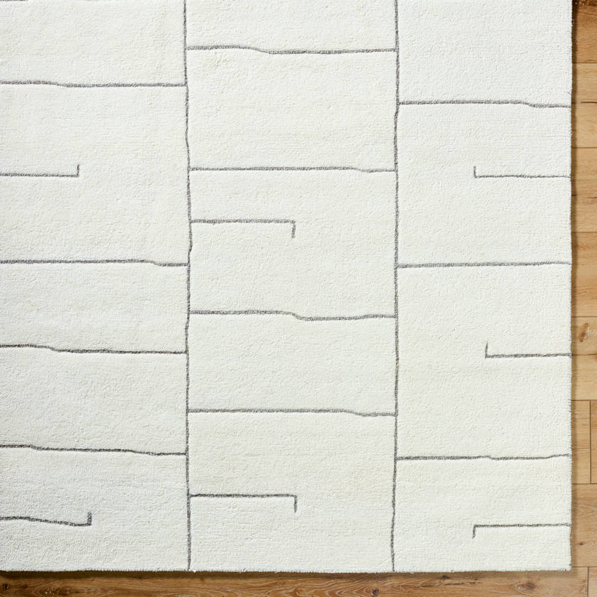 Adrien Global Light Silver Area Rug