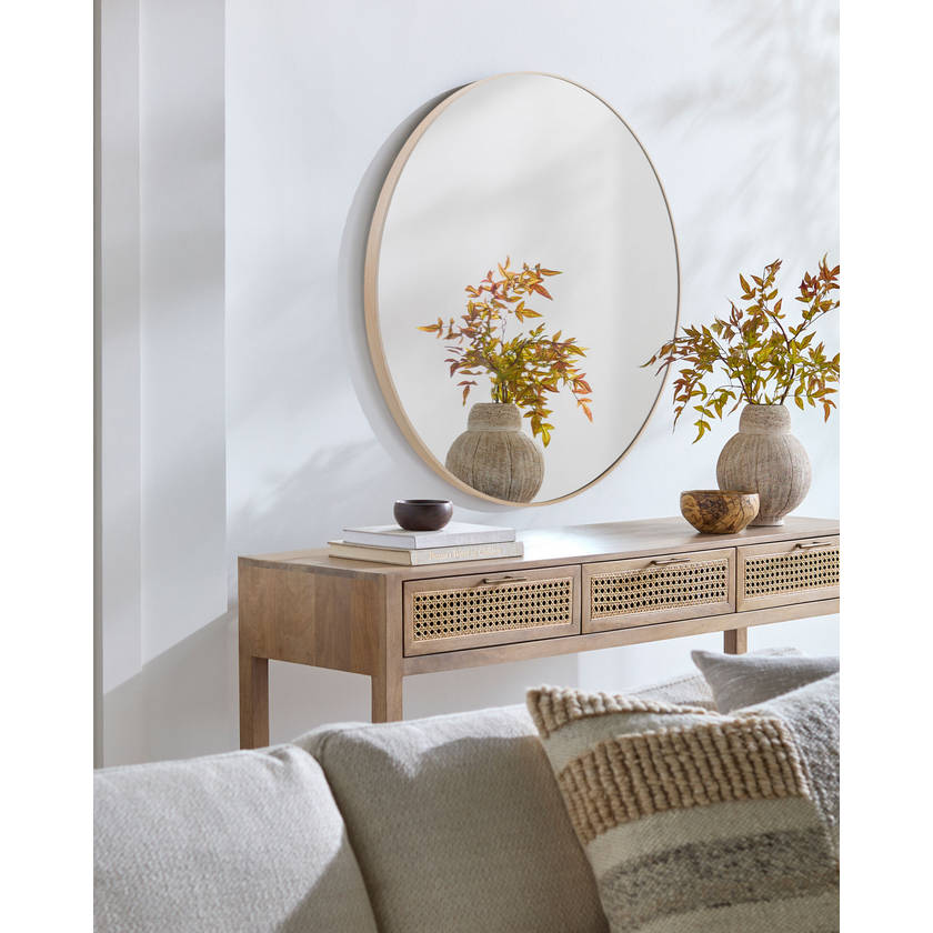 Jarron Modern Brown Wall Mirror