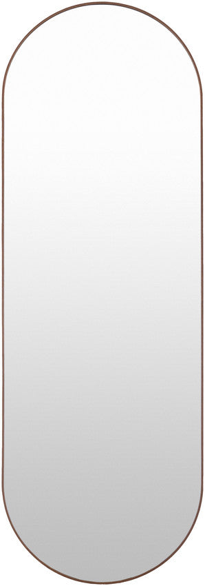 Ellyn Modern Dark Brown Wall Mirror