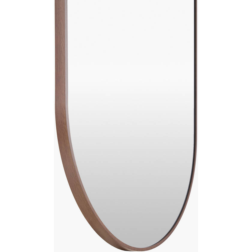 Ellyn Modern Dark Brown Wall Mirror