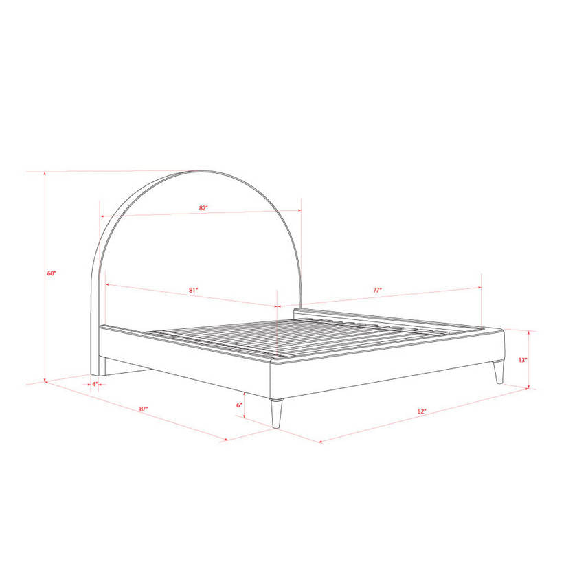 Sascha Dark Brown Upholstered Bed