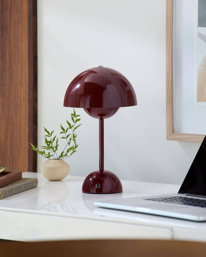 Hyatt Modern Dark Red Table Lamp