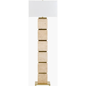 Baudilio Traditional Yellow/Brown Floor Lamp