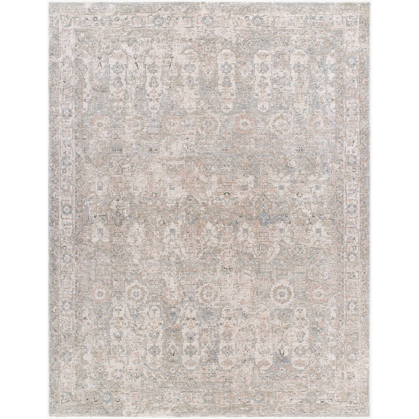 Crossett Traditional Sterling Grey Area Rug