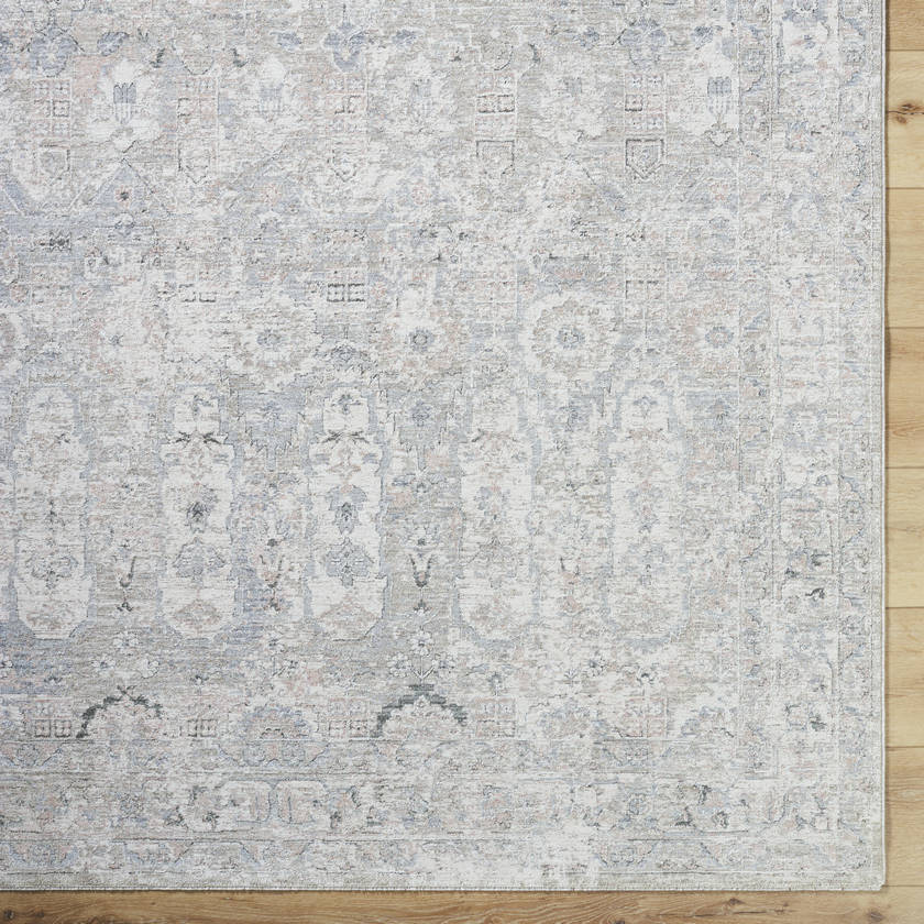 Crossett Traditional Sterling Grey Area Rug