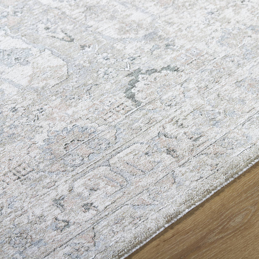 Crossett Traditional Sterling Grey Area Rug