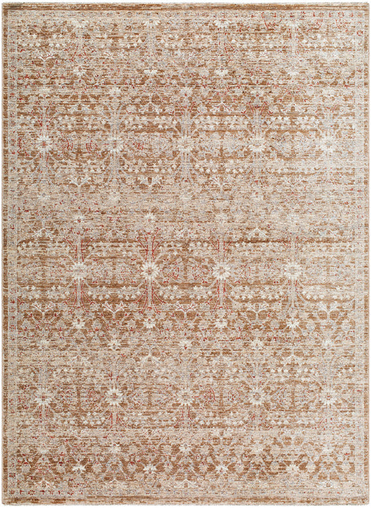 Sandro Traditional Tan/Burnt Orange Area Rug