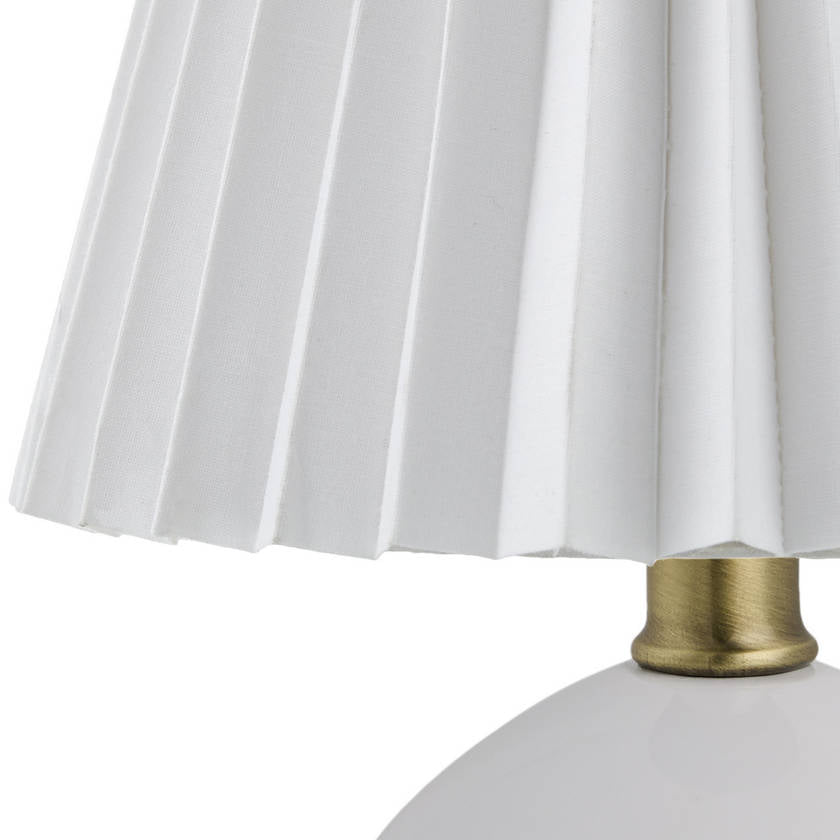 Travarus Modern White Table Lamp