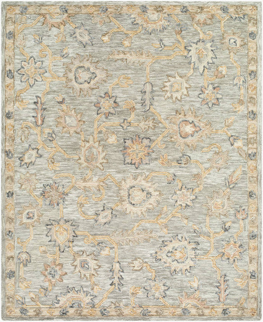 Asma Traditional Light Silver Area Rug