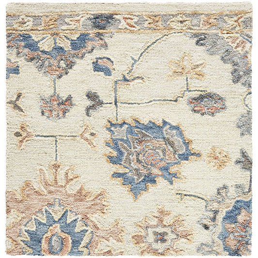 Terrin Traditional Pearl/Slate Blue Area Rug