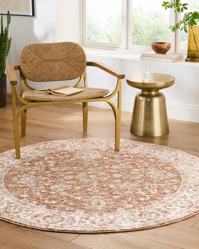 Jomarie Traditional Tan Area Rug