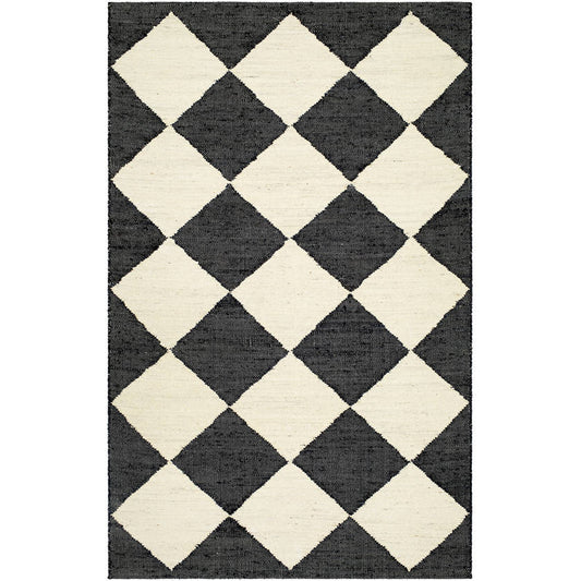 Antho Modern Jet Black/Beige Area Rug - Vivir x Livabliss