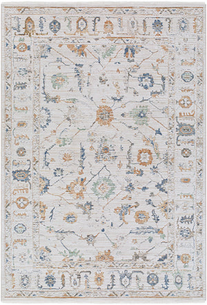 Stevenson Traditional Ivory Washable Area Rug