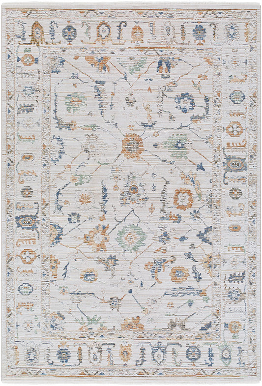 Stevenson Traditional Ivory Washable Area Rug