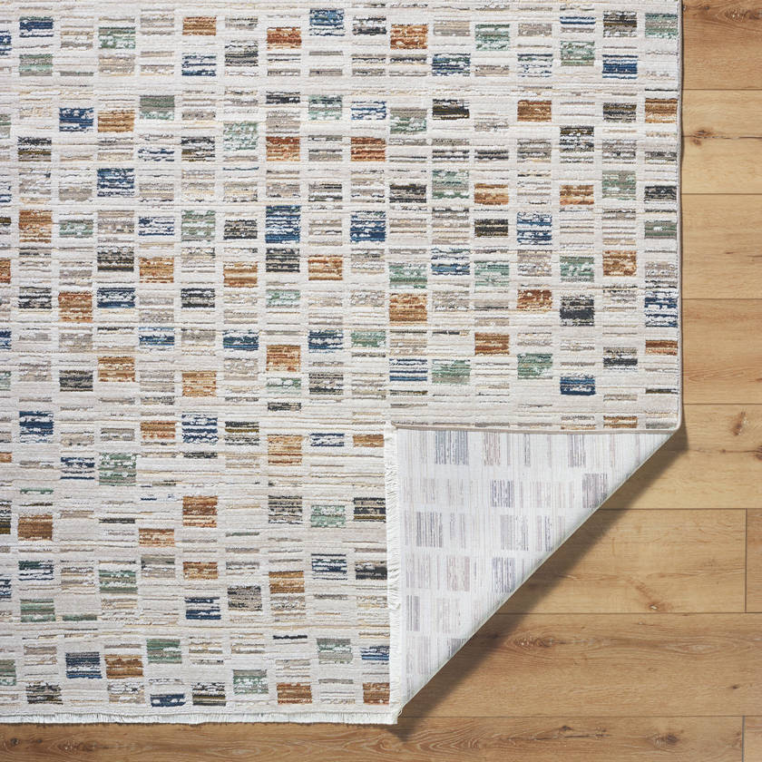 Latisia Modern Slate Blue Washable Area Rug