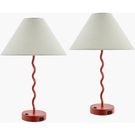 Katoya Cottage Red Table Lamp