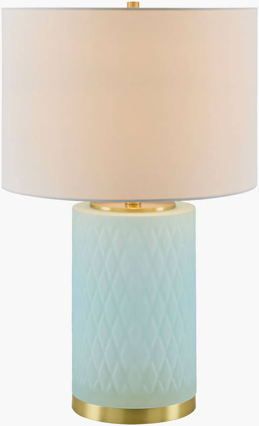 Ned Traditional Ice Blue Table Lamp