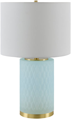 Ned Traditional Ice Blue Table Lamp