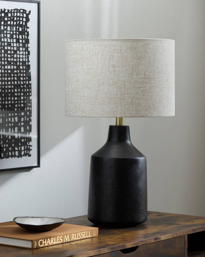 Lenord Cottage Dark Brown Table Lamp