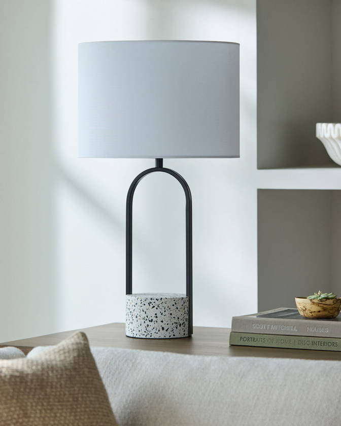 Alexys Global White/Black Table Lamp