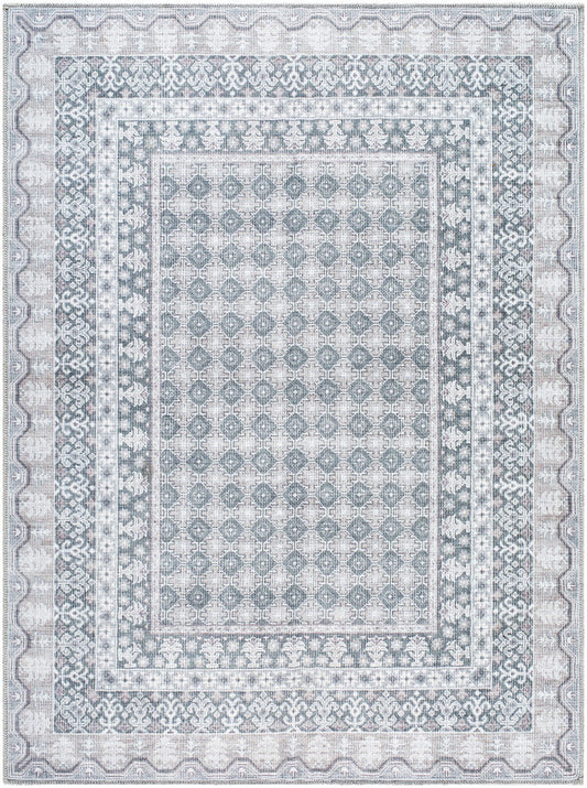 Rainier Cottage Pale Blue Washable Area Rug - Our PNW Home x Livabliss